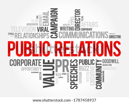 Public Relations word cloud collage, business concept background