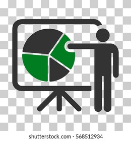 Public Report icon. Vector illustration style is flat iconic bicolor symbol, green and gray colors, transparent background. Designed for web and software interfaces.