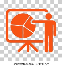 Public Report icon. Vector illustration style is flat iconic symbol, orange color, transparent background. Designed for web and software interfaces.