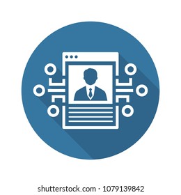 Public Reputation Icon. Modern computer technology sign. Digital graphic symbol. Blockchain technology. Concept design elements.