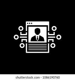 Public Reputation Icon. Modern computer technology sign. Digital graphic symbol. Blockchain technology. Concept design elements.