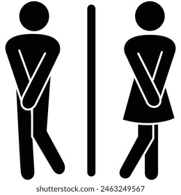 Public restroom sign for people, toilet icon vector, the sign of toilet in the public