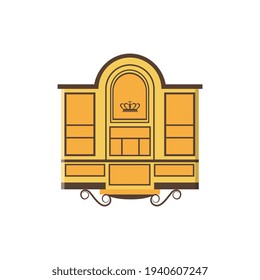 Cuadro de correo real público, correo para enviar y recibir cartas ilustraciones vectoriales