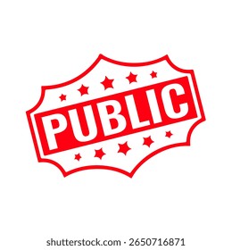 Design de vetor de carimbo público. Ilustração de carimbo - Vetor