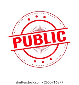 Diseño de Vector de sello de goma público. Ilustración de sello de goma - Vector