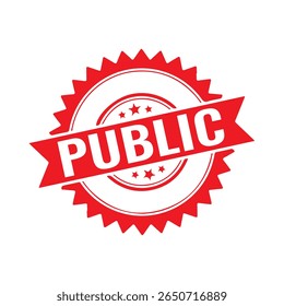 Diseño de Vector de sello de goma público. Ilustración de sello de goma - Vector