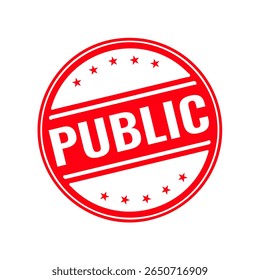 Public Rubber stamp vector design. Rubber Stamp Illustration - Vector