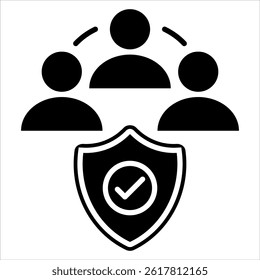 public safety glyph icon vector illustration