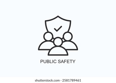 Public Safety Icon Or Logo Isolated Illustration