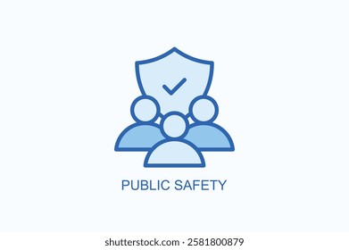 Public Safety Icon Or Logo Isolated Illustration