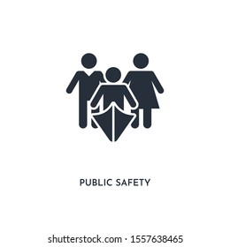 Public Safety Icon. Simple Element Illustration. Isolated Trendy Filled Public Safety Icon On White Background. Can Be Used For Web, Mobile, Ui.