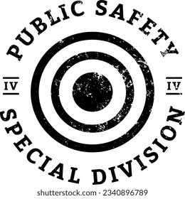 Public Safety Special Division 4th Fourth Devil Hunter Chainsaw Man Grunge Scratches Texture Logo Sign Badge Sigil Vector EPS PNG Transparent No Background Clip Art