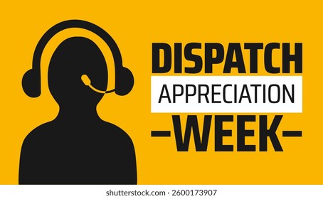 public safety telecommunicators week or dispatch appreciation week background banner or poster design template. observed every year in  April. Holiday concept. Use to any Template, card, poster.