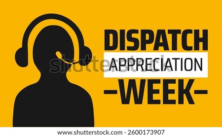 public safety telecommunicators week or dispatch appreciation week background banner or poster design template. observed every year in  April. Holiday concept. Use to any Template, card, poster.