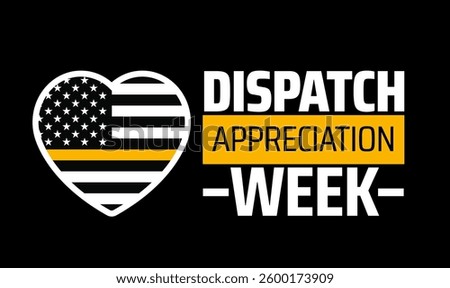 public safety telecommunicators week or dispatch appreciation week background banner or poster design template. observed every year in  April. Holiday concept. Use to any Template, card, poster.