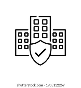 Public Safety vector illustration. Technology & Smart Working symbol line icon. 