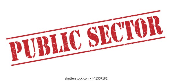 public sector vector stamp on white background.