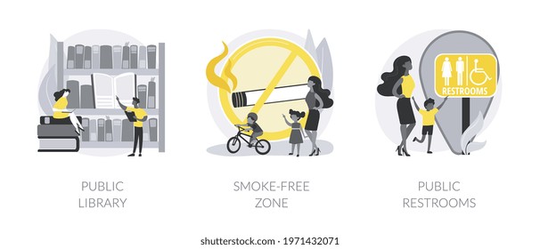 Public service abstract concept vector illustrations.