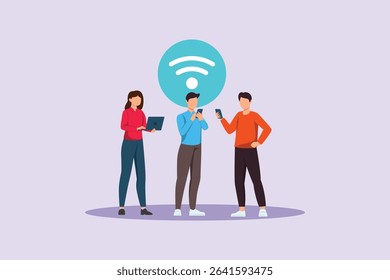 Public Service Concept. Colored flat vector illustration isolated