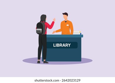 Public Service Concept. Colored flat vector illustration isolated