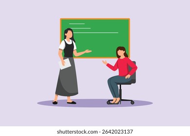 Public Service Concept. Colored flat vector illustration isolated