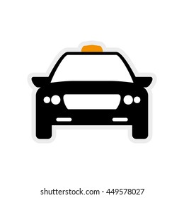 Public service concept represented by taxi car icon. Isolated and flat illustration 