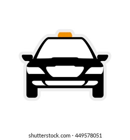 Public service concept represented by taxi car icon. Isolated and flat illustration 