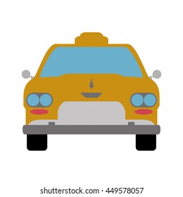 Public service concept represented by taxi car icon. Isolated and flat illustration 