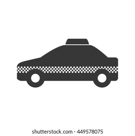 Public service concept represented by taxi car icon. Isolated and flat illustration 