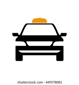Public service concept represented by taxi car icon. Isolated and flat illustration 