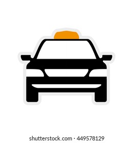 Public service concept represented by taxi car icon. Isolated and flat illustration 