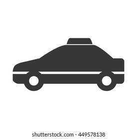 Public service concept represented by taxi car icon. Isolated and flat illustration 