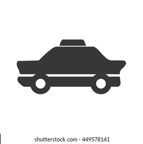 Public service concept represented by taxi car icon. Isolated and flat illustration 
