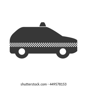 Public service concept represented by taxi car icon. Isolated and flat illustration 
