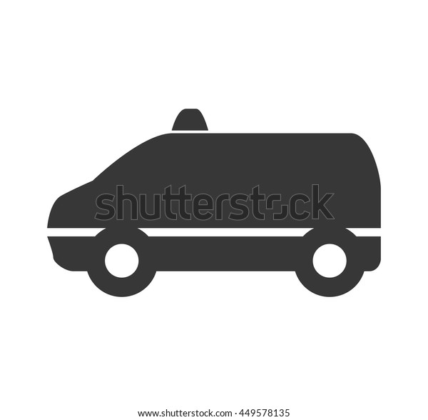 Public service concept represented by taxi\
car icon. Isolated and flat illustration\
