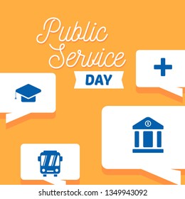 Public Service Day Illustration