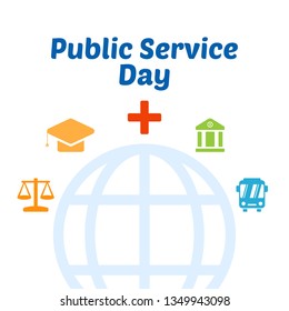 Public Service Day Illustration