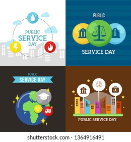 Public Service Day Illustration