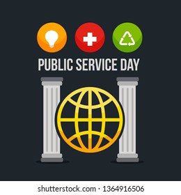 Public Service Day Illustration