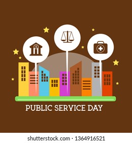 Public Service Day Illustration