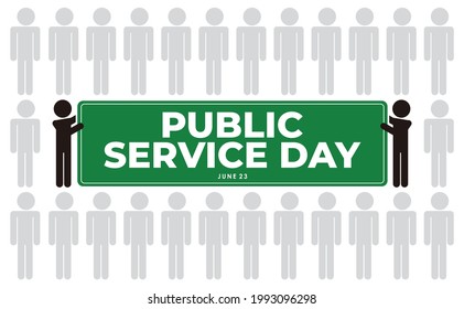 Public Service Day Vector Illustration. For Advertising, Logo, Banner, Websites, Poster, Backgrounds, Card, Campaign, Brochure, And More.