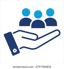 Public Service Flat Blue Icon Collection