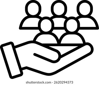 Public Service Icon Line Vector Illustration