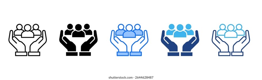 Public Service icon set multiple style collection