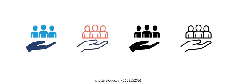 Public Service icon set multiple style collection