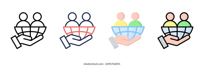 Public Service icon set multiple style collection
