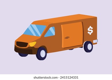 Concepto de transporte público. Ilustración vectorial plana de color aislada.