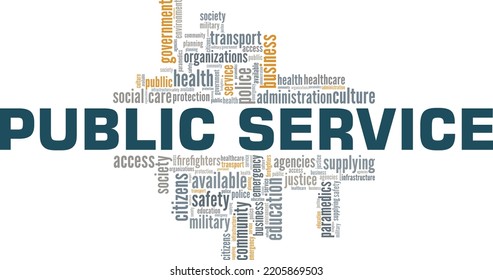 Public Service Word Cloud Conceptual Design Stock Vector (Royalty Free ...