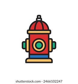Public Services Fire Hydrant Icon Vector Illustration
