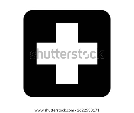 Public Services First Aid Icon High Visibility Emergency Medical Assistance Symbol